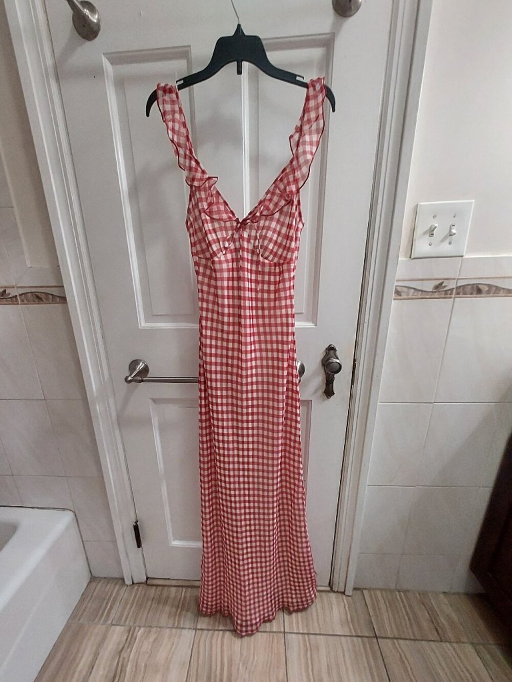 Realisation Par Rouge Red Gingham The Heidi Sleeveless Dress